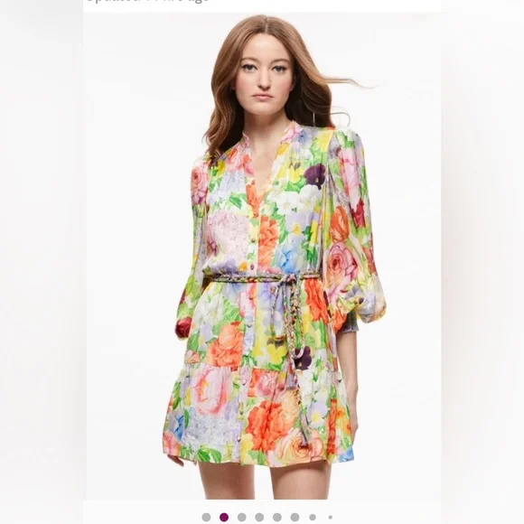 Alice + Olivia Antonette Floral Mini Dress, Size 4 - Picture 12 of 13